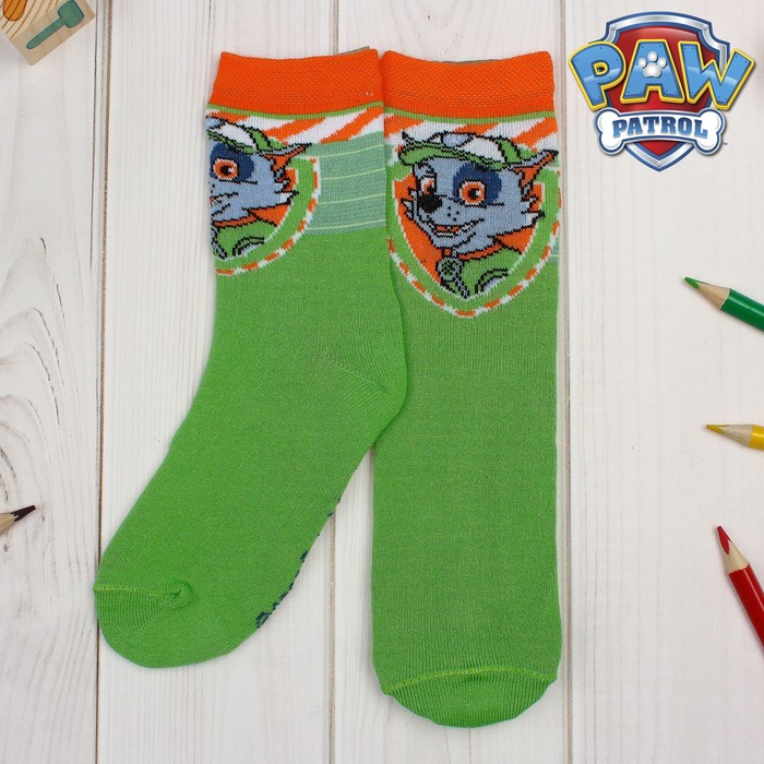Щенячий патруль. Носки детские PAW PATROL "Рокки" щит14-16 см, 2-3 г., 80% хл.,17% п/а, 3% эл.