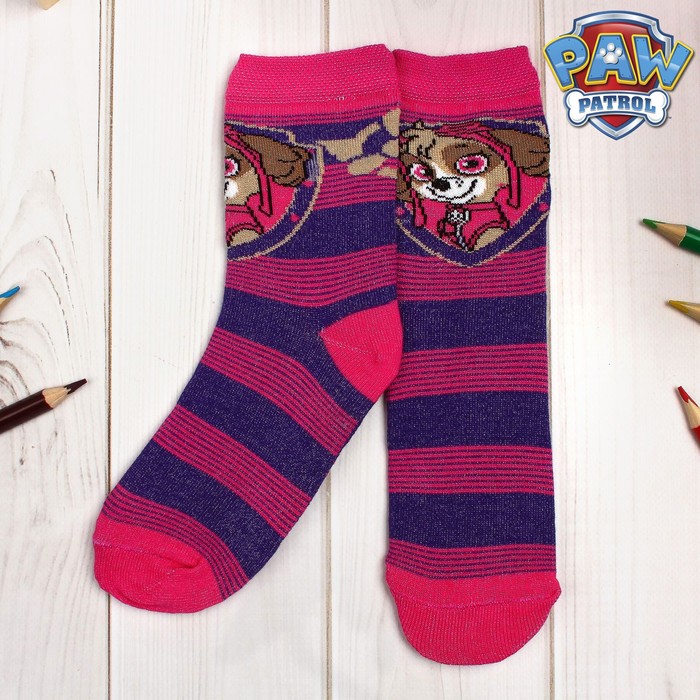 Щенячий патруль. Носки детские PAW PATROL "Скай"14-16 см, 2-3 г., 80% хл.,17% п/а, 3% эл.