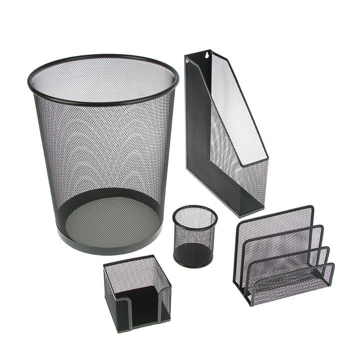 Набор офисный 5 предметов Beifa "Сетка", металлический