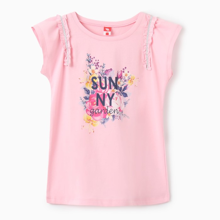 Футболка для девочки, рост 146 см, цвет светло-розовый