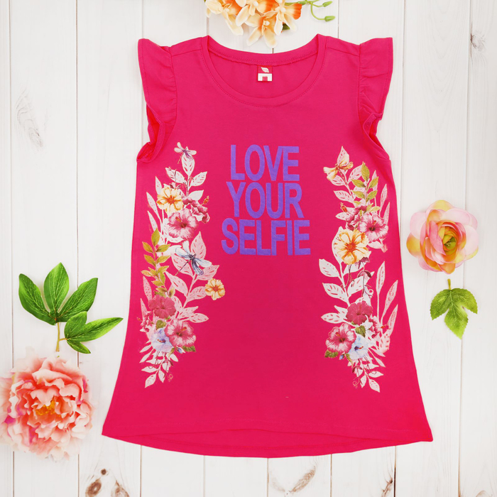 Платье для девочки, рост 158 см, цвет арбузный