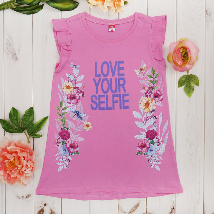 Платье для девочки, рост 146 см, цвет розовый