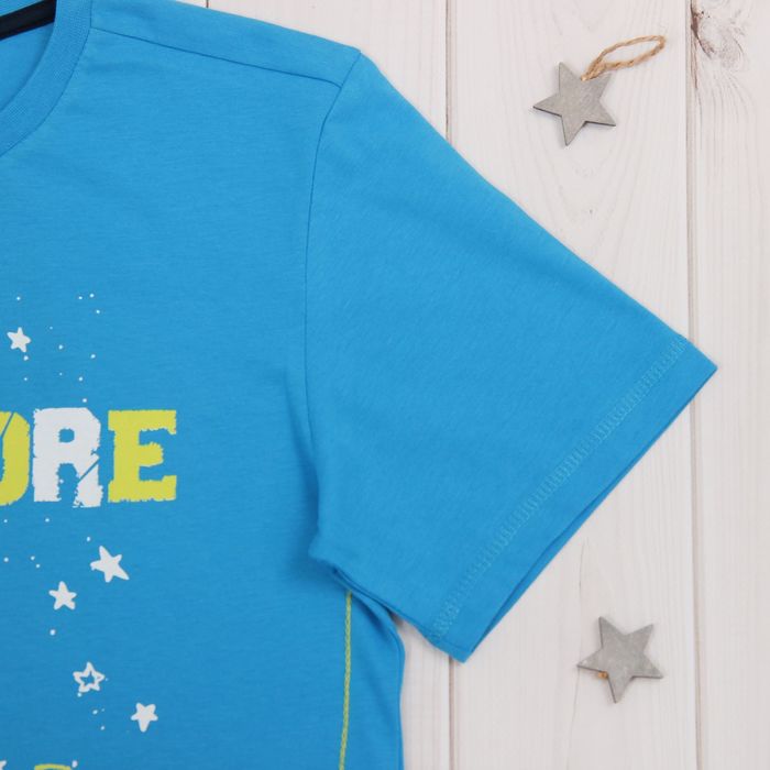 Футболка для мальчика, рост 128 см, цвет синий