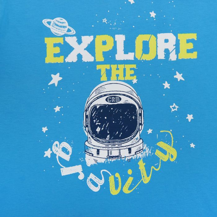 Футболка для мальчика, рост 128 см, цвет синий