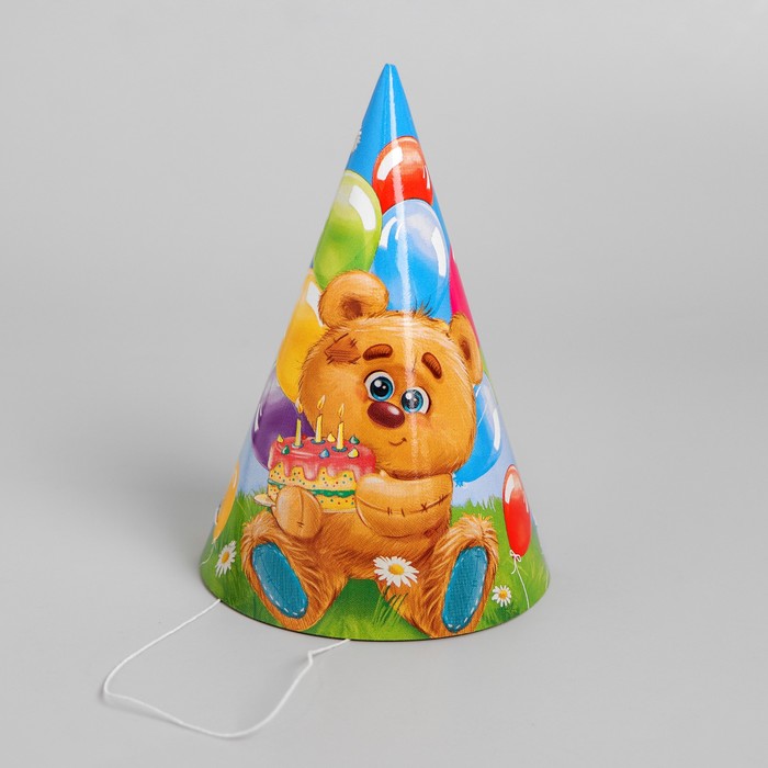 Колпак бумажный "Весёлый мишка"
