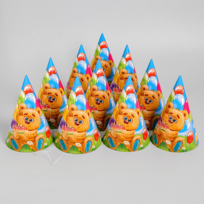 Колпак бумажный "Весёлый мишка"