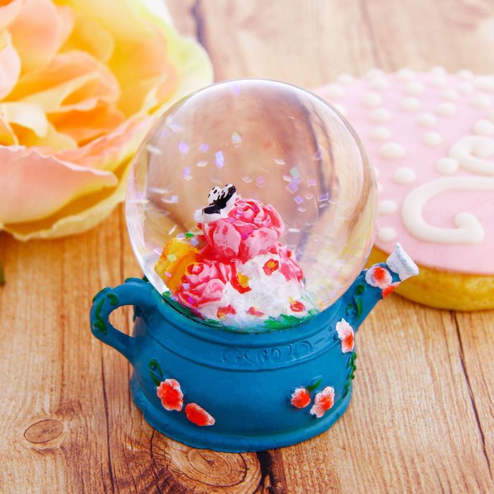 Сувенир снежный шар "Я тебя люблю", d=4,5 см