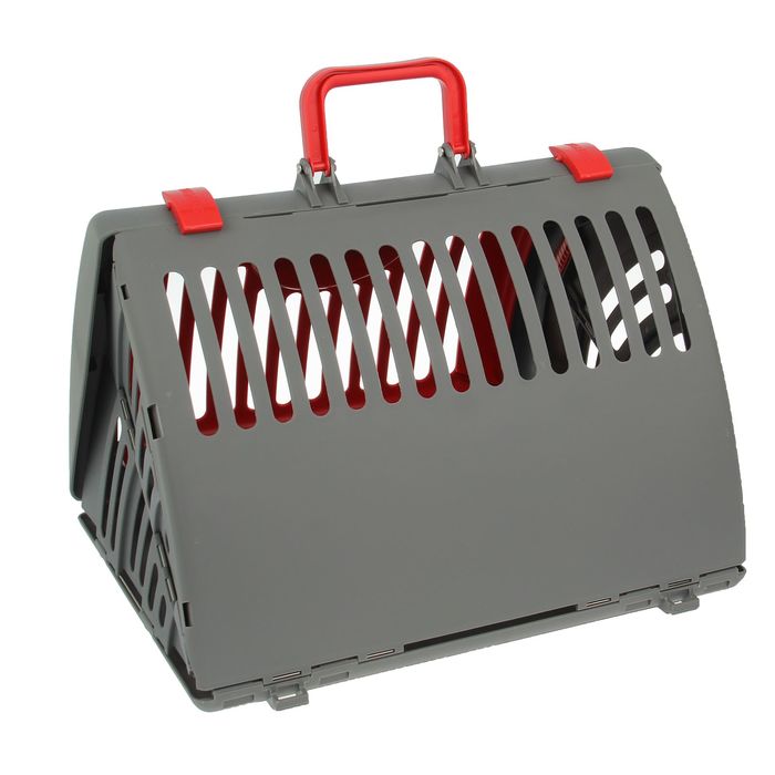 Переноска складная ультракомпактная для животных, 47 х 36 х 39 см, красная