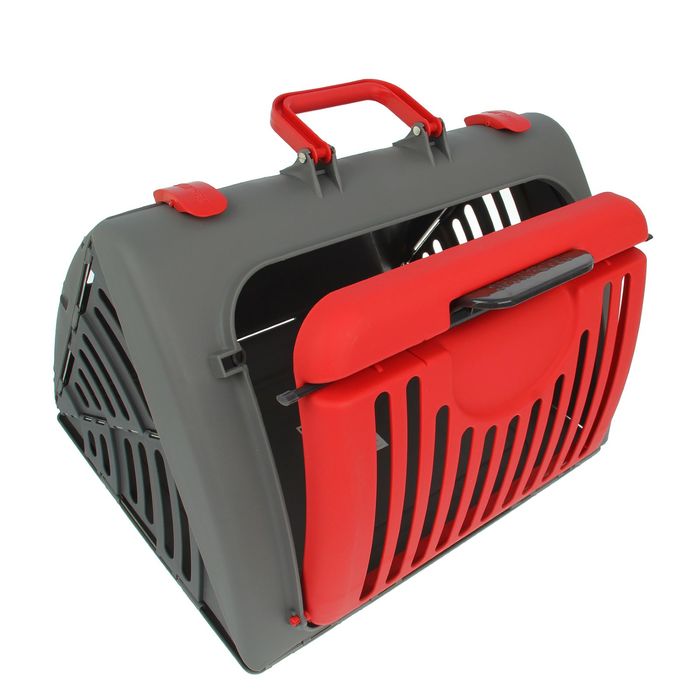 Переноска складная ультракомпактная для животных, 47 х 36 х 39 см, красная