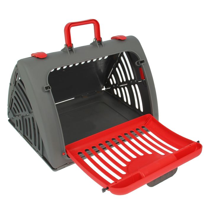 Переноска складная ультракомпактная для животных, 47 х 36 х 39 см, красная