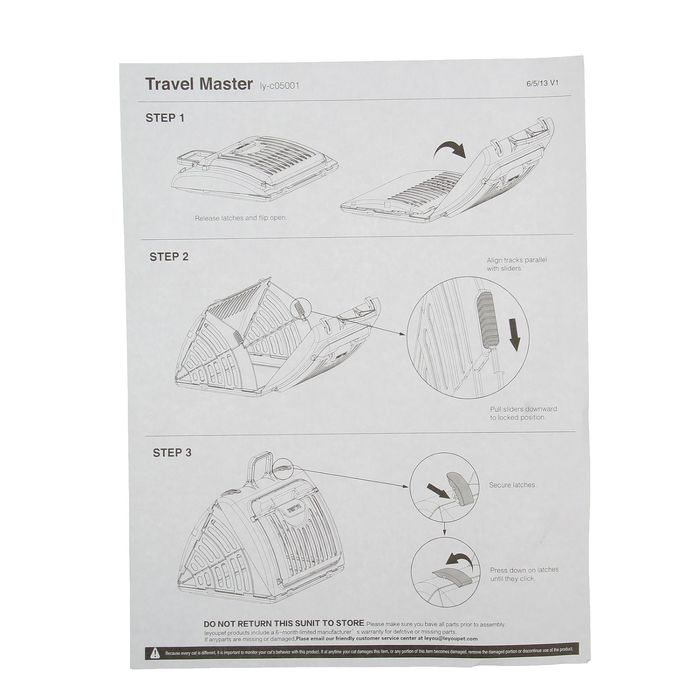 Переноска складная ультракомпактная для животных, 47 х 36 х 39 см, красная