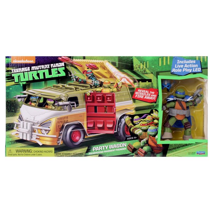 Фургон "Черепашек для ниндзя-вечеринок" с фигуркой Леонардо