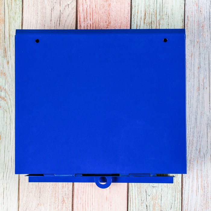 Ящик почтовый «Письмо», горизонтальный, без замка (с петлёй), синий