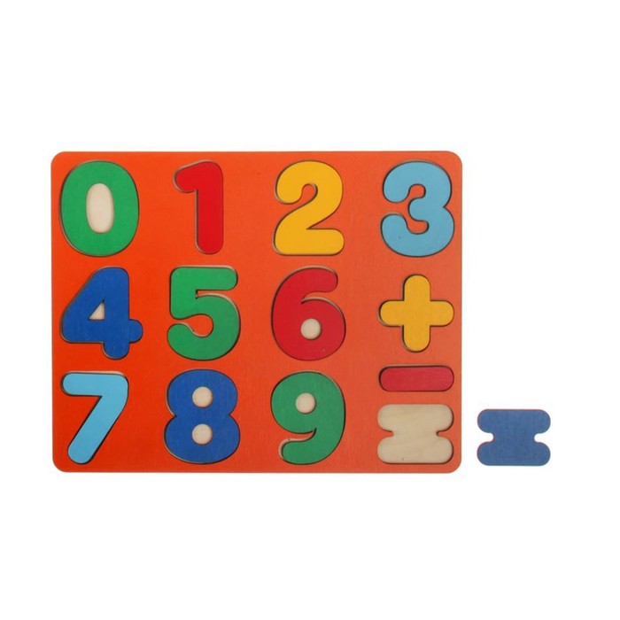 Рамка-вкладыш "Учим цифры", цвет МИКС, высота букв — 7 см