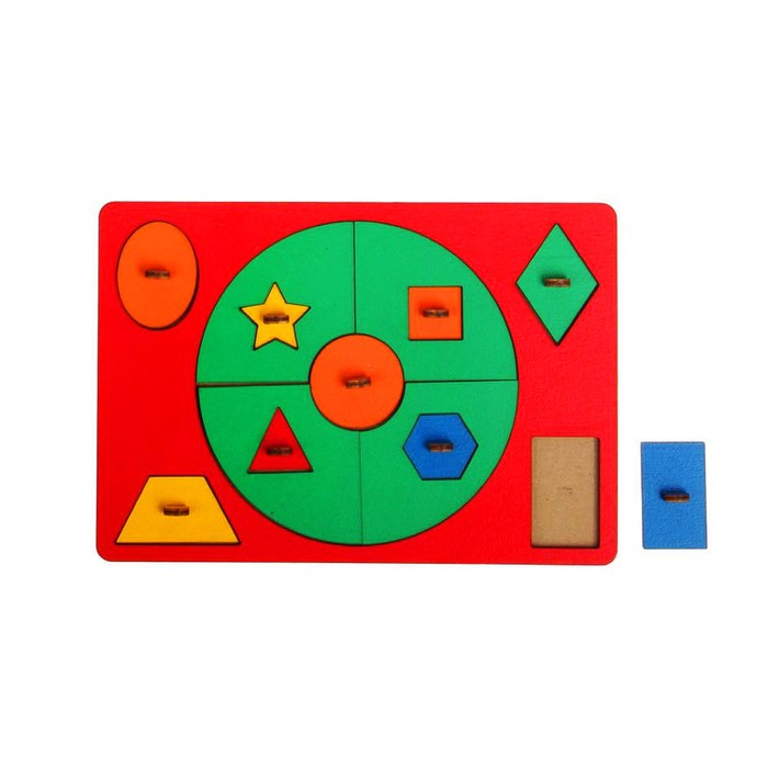 Рамка-вкладыш "Изучаем геометрию", цвет МИКС