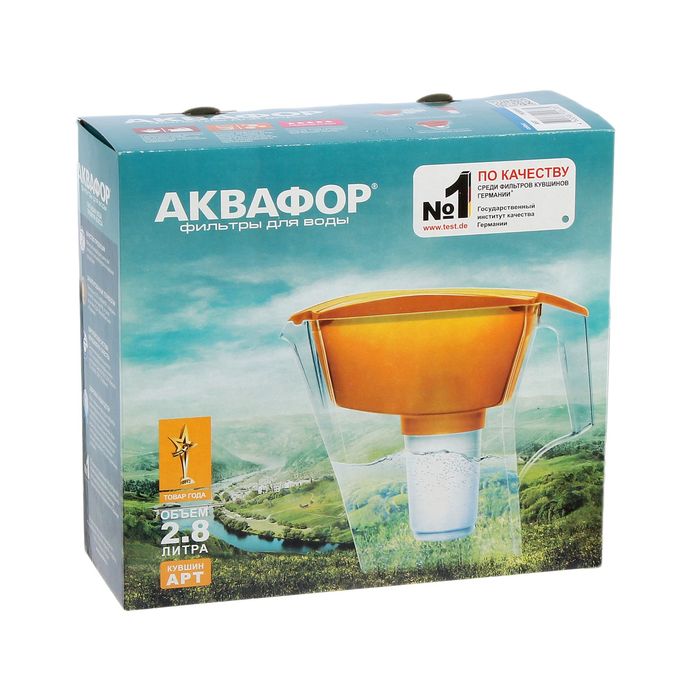 Фильтр-кувшин 2,8 л "Аквафор. Арт", цвет голубой