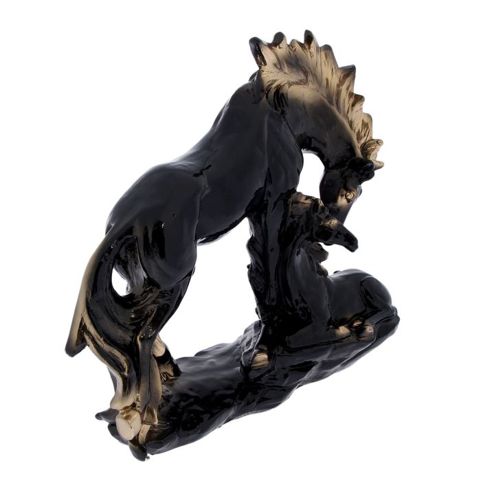 Сувенир "Семья лошадей" черный
