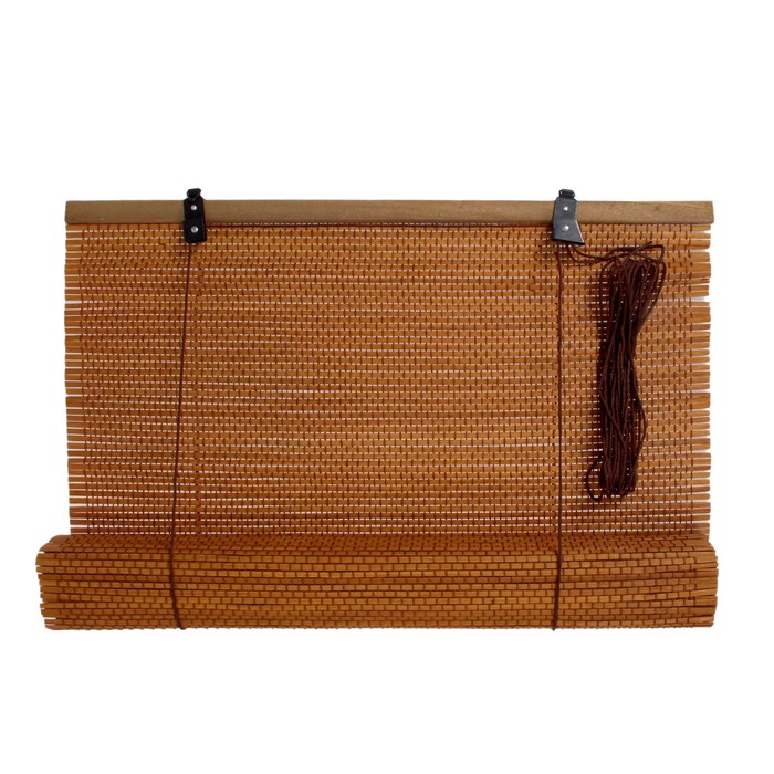 Штора рулонная, бамбуковая 80х160 см, "Нагоя", цвет вишня