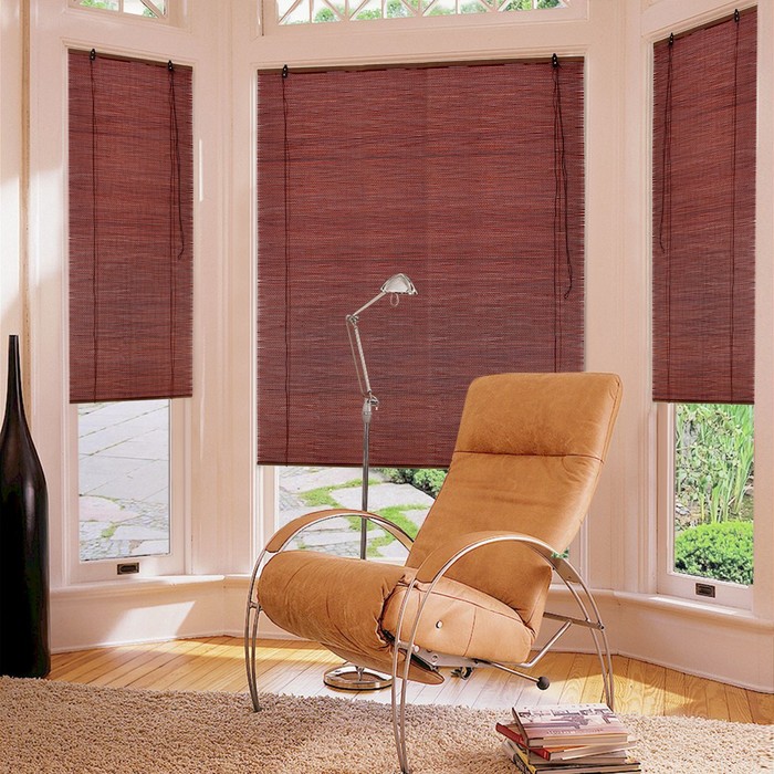 Штора рулонная, бамбуковая 80х160 см, "Нагоя", цвет коричневый