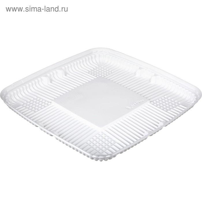 Контейнер для торта Т-270Д, квадратный, цвет белый, размер 33,5 х 33,5 х 3 см