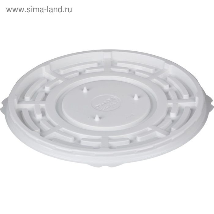Контейнер для торта «Т-235/2ДШ Эконом», круглый, цвет белый, размер 23,3 х 23,3 х 0,8 см