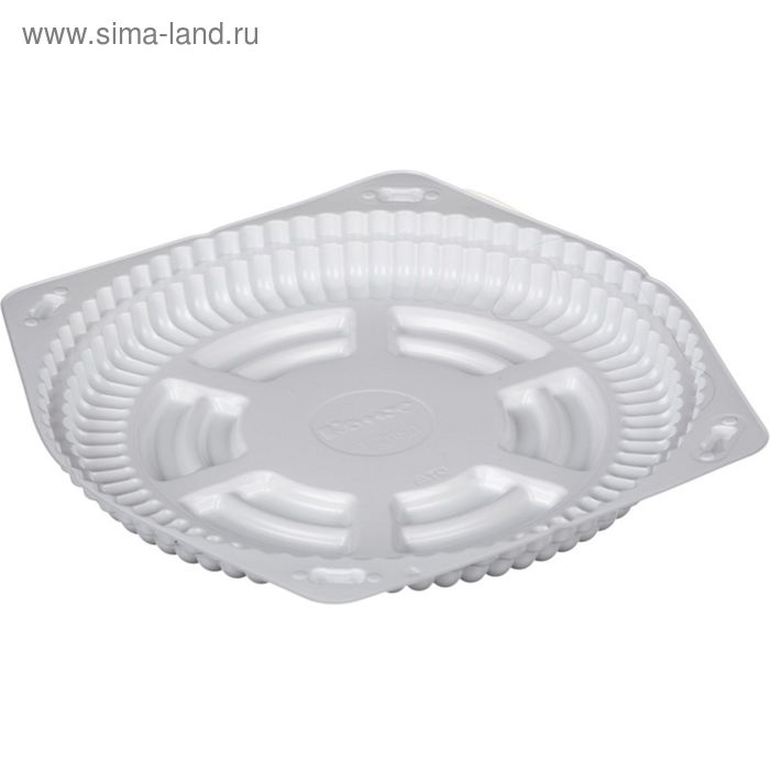 Контейнер для торта Т-205Д (М-1) (Т), круглый, цвет белый, размер 19,1 х 19,1 х 2 см