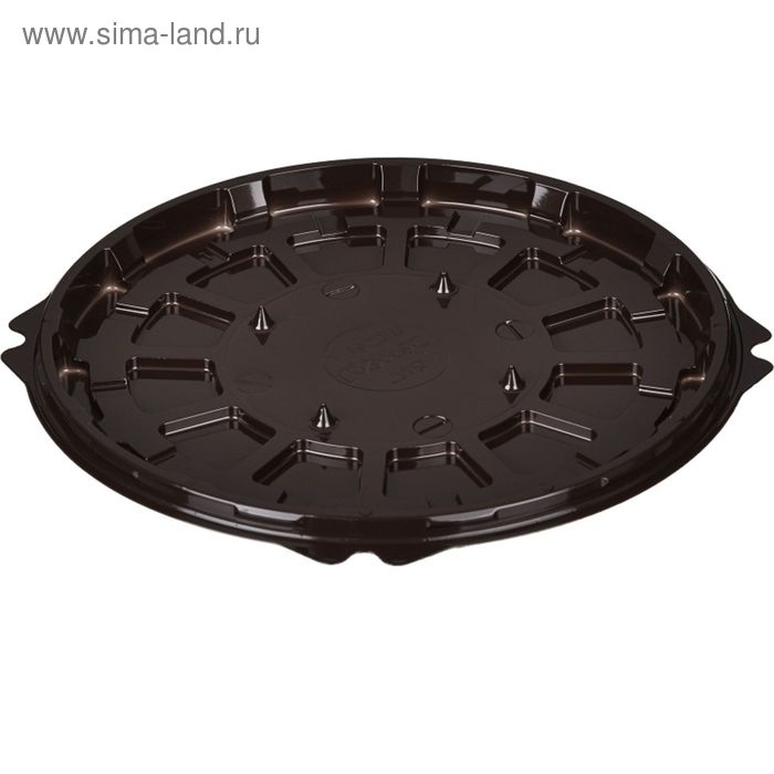 Контейнер для торта Т-192ДШ, круглый, цвет коричневый, размер 19,2 х 19,2 х 1,05 см