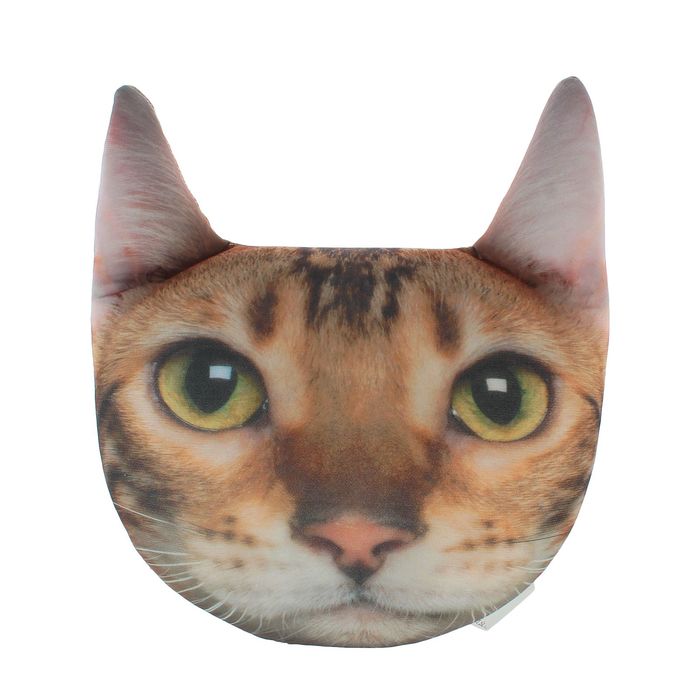 Мягкая игрушка-подушка антистресс "Рыжий котик" зеленые глазки