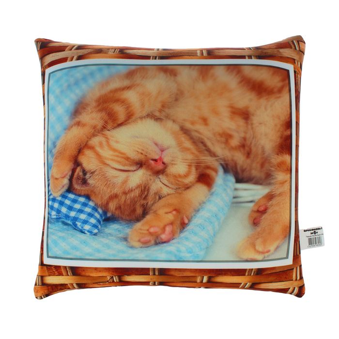 Мягкая игрушка-подушка антистресс "Рыжий котенок"