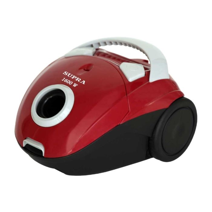 Пылесос Supra VCS-1601, 1600 Вт, мощность всасывания 300 Вт, 2 л, красный