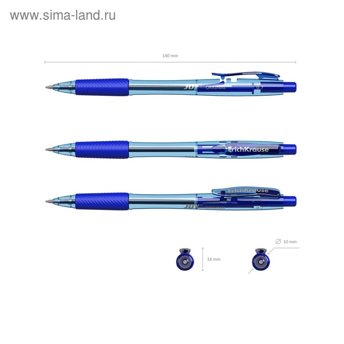 

Ручка шариковая автоматическая Ultra Glide Technology JOY Original, узел 0.7 мм, чернила синие, резиновый упор, длина линии письма 1300 метров