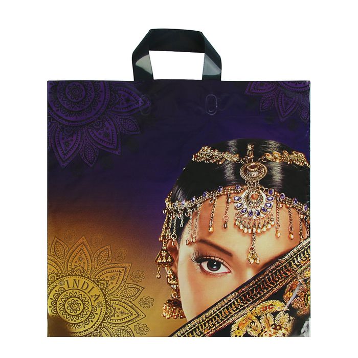 Пакет "Индия", полиэтиленовый с петлевой ручкой, 44х44 см, 70 мкм