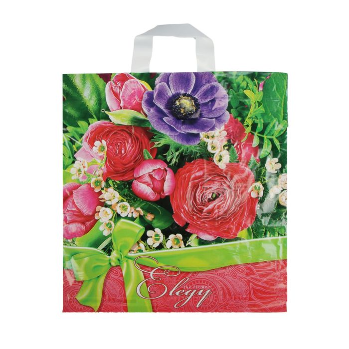 Пакет "Элегия", полиэтиленовый с петлевой ручкой, 40х42 см, 45 мкм