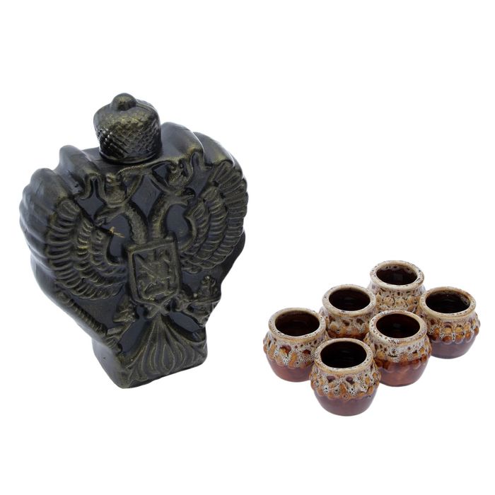 Набор коньячный "Герб" бронза, 7 предметов, 0,7 л