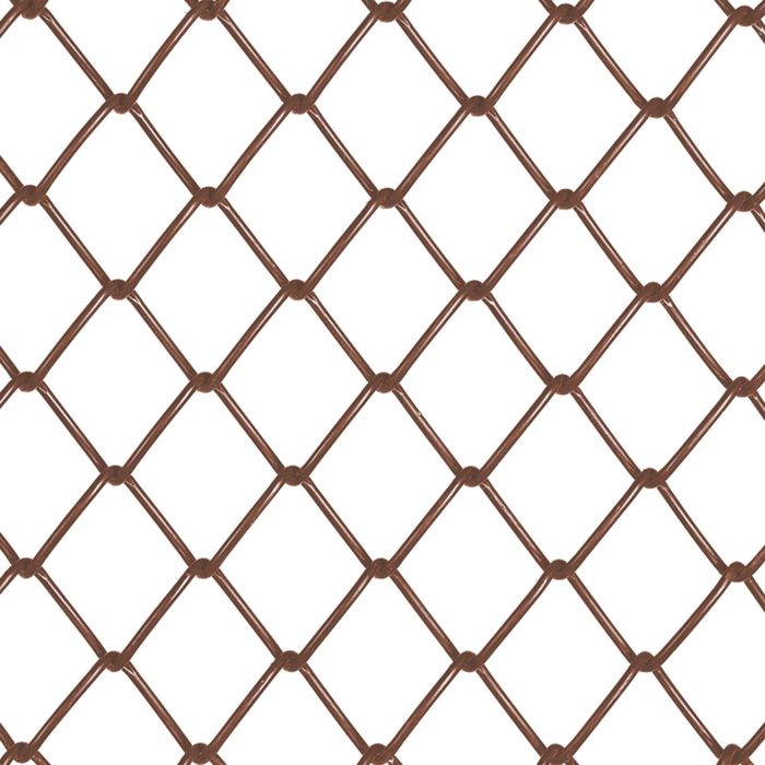 Сетка-рабица с полимерным покрытием, коричневая, ячейка 50 мм,толщина 2,2 мм,рулон 1,2х10 м 243299