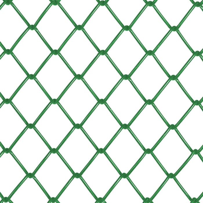 Сетка-рабица с полимерным покрытием, зелёная, ячейка 25 мм, толщина 2,2 мм, рулон 1,5х10 м