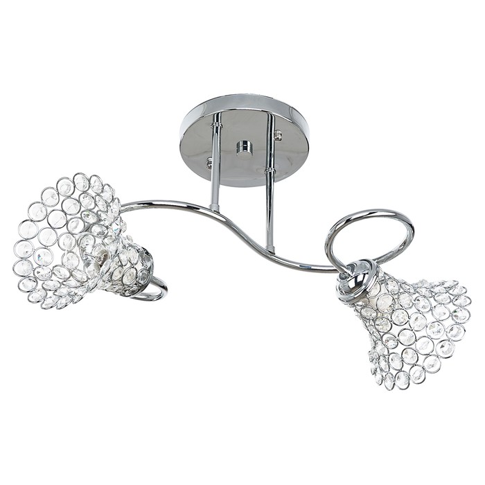 Люстра "Эйва" 2 лампы 40Вт Е14 хром  46х19х34