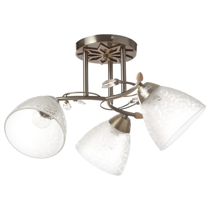 Люстра "Фриони" 3 лампы 40Вт Е27 золото-коричневый МИКС 45х45х26