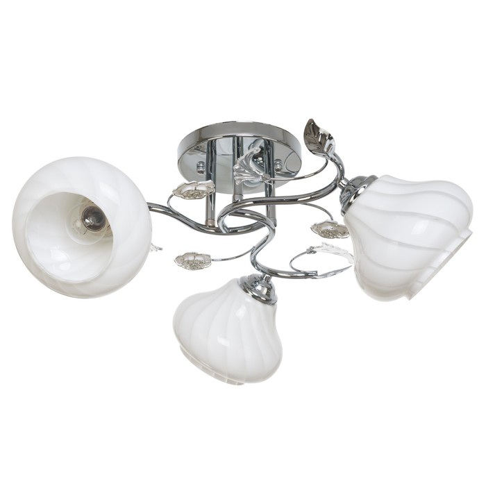 Люстра "Флавия" 3 лампы 60Вт Е27 хром 42х42х24