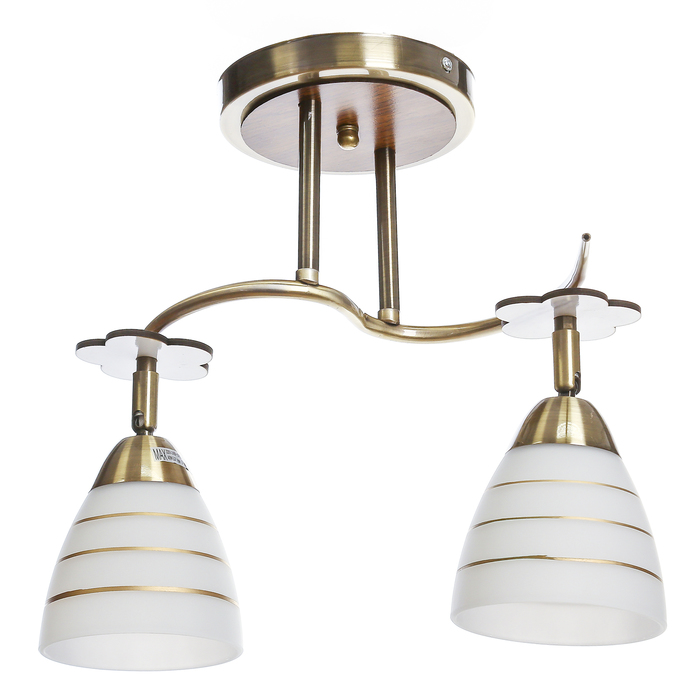 Люстра "Плиссе"  2 лампы 40Вт Е27 античная бронза  51х28х30