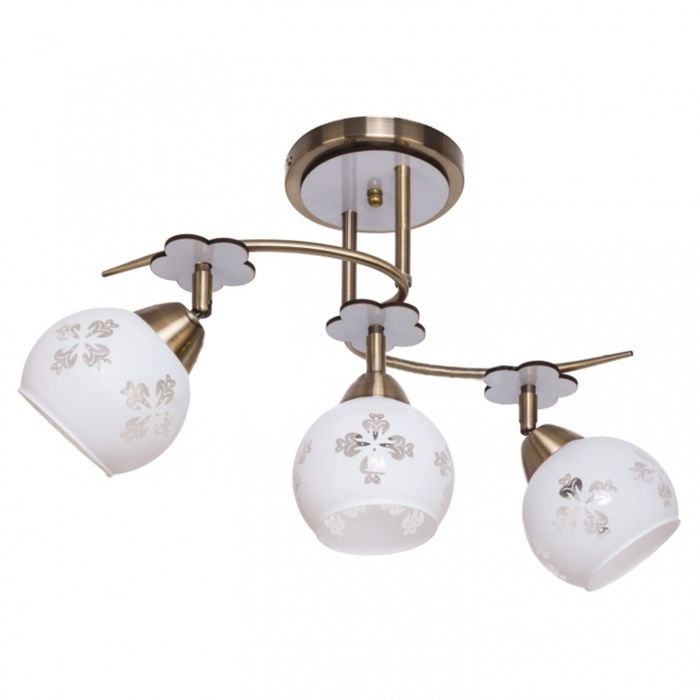 Люстра "Плиссе"  3 лампы 40Вт Е27 античная бронза 60х35х30