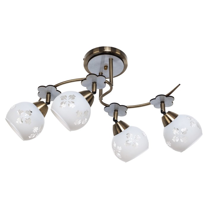 Люстра "Плиссе"  4 лампы 40Вт Е27 античная бронза 60х35х30