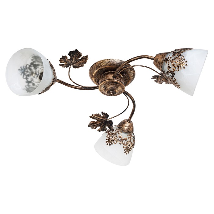 Люстра "Шелли"  3 лампы 60Вт Е27 золото коричневый 63х63х20