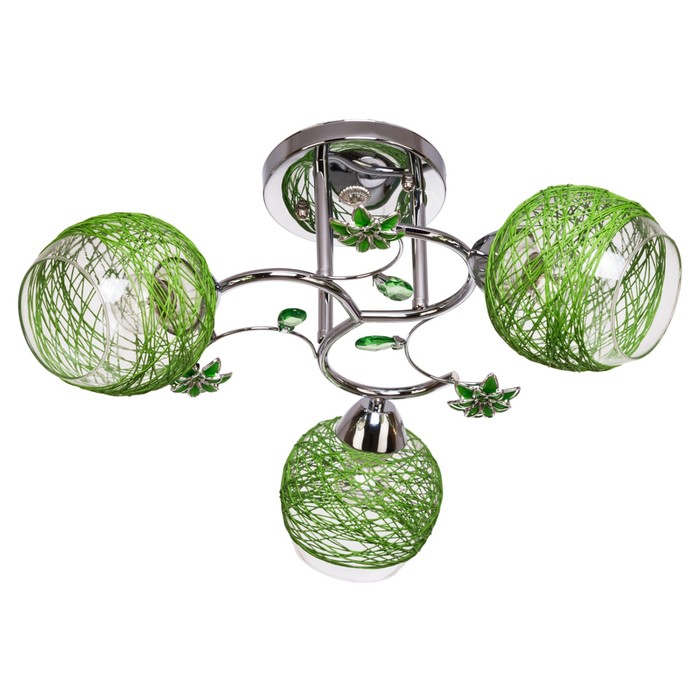 Люстра "Гринни"  3 лампы 60Вт Е27 хром  50х50х28