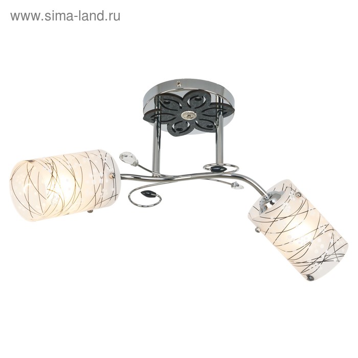 

Люстра "Малус" 2x40Вт Е27 хром-черный 42х32х29