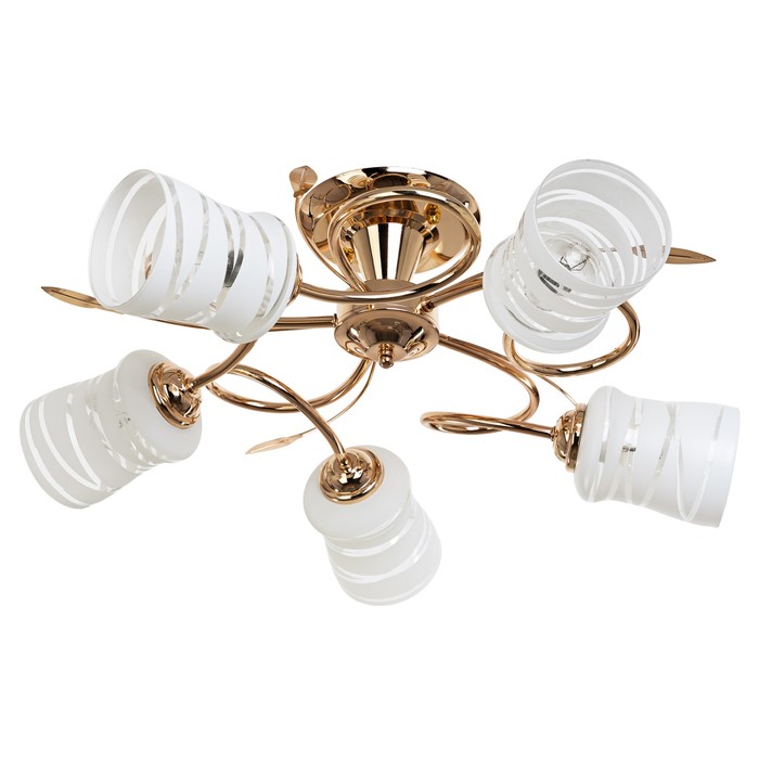 Люстра "Вьюжин"  5 ламп 60Вт Е27 золото