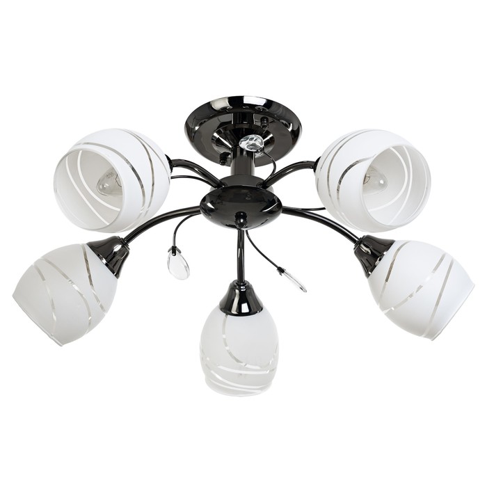 Люстра "Ронда"  5 ламп 60Вт Е27 антрацит 58,5х58,5х25