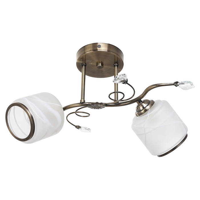 Люстра "Фрезия"  2 лампы 40Вт Е27 античная бронза 46х26х25