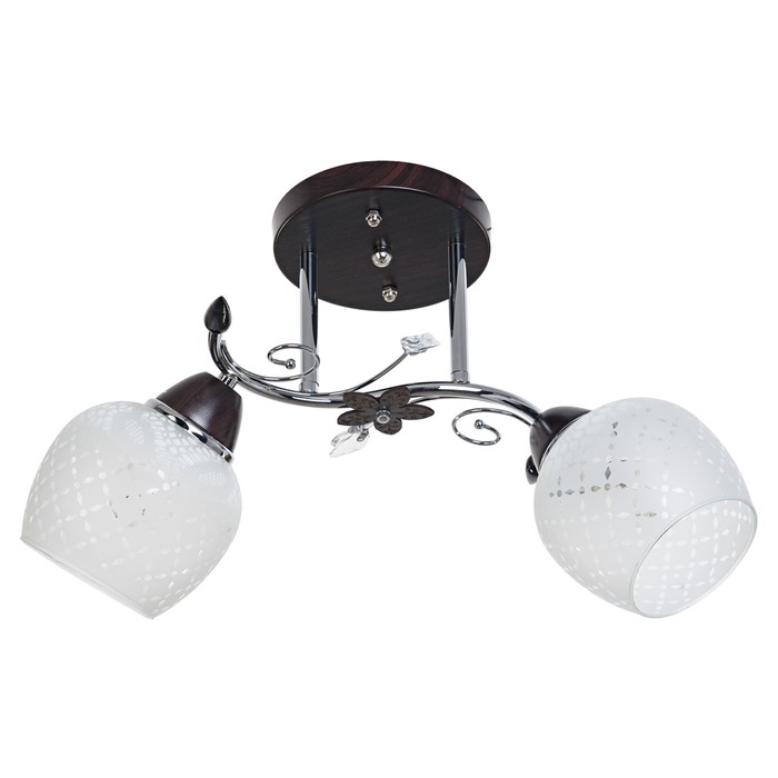 Люстра "Алисия" 2 лампы 40Вт Е27 хром-черный