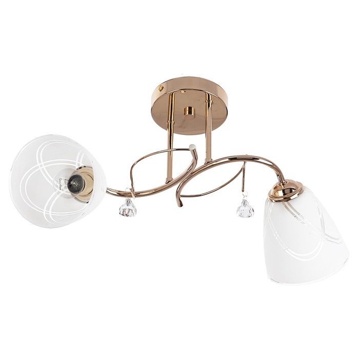 Люстра "Амалия" 2 лампы 40Вт Е27 MIX золото  48х22х22